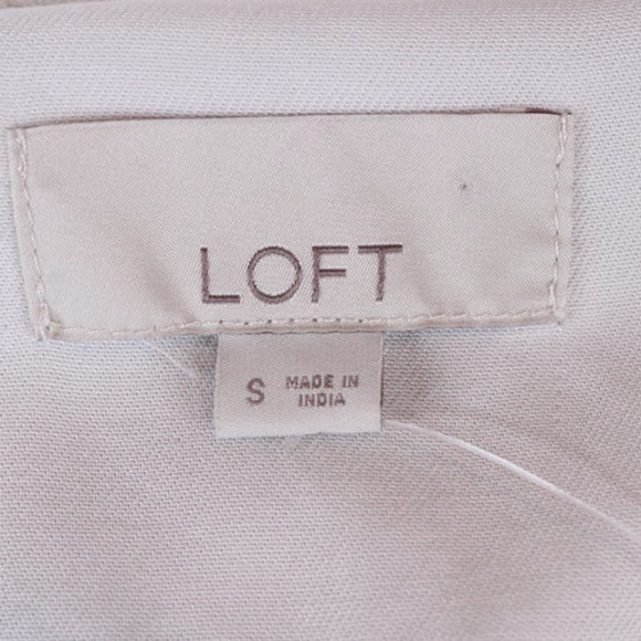 LOFT Utility Jacket Snap Button Drawstring in White Women's Size Small - Picture 15 of 15